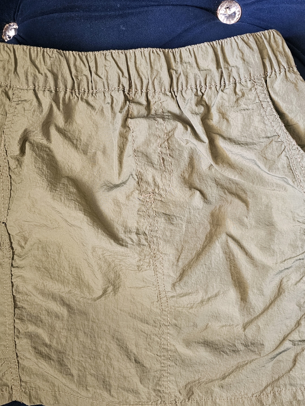 Pink Velvet Olive Green Utilily Skirt